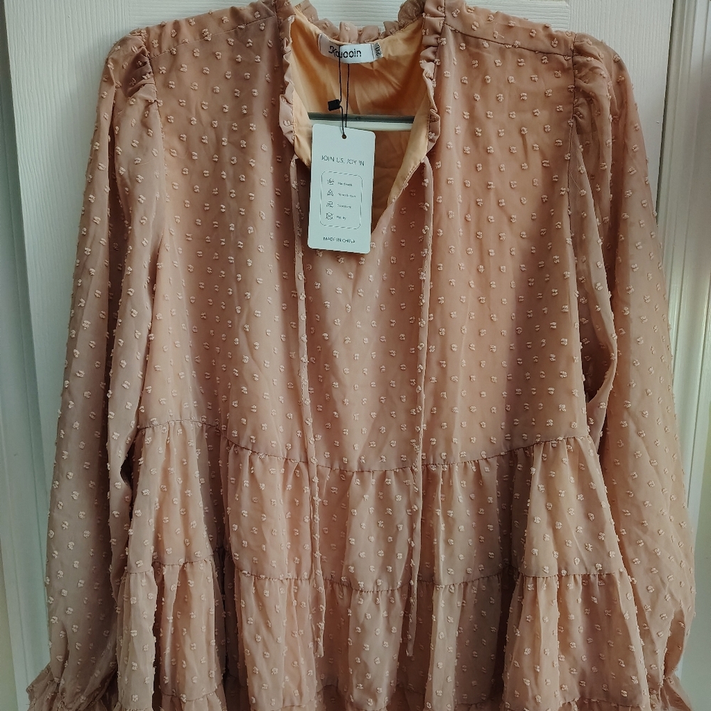 Aptin Blush Textured Women's Blouse